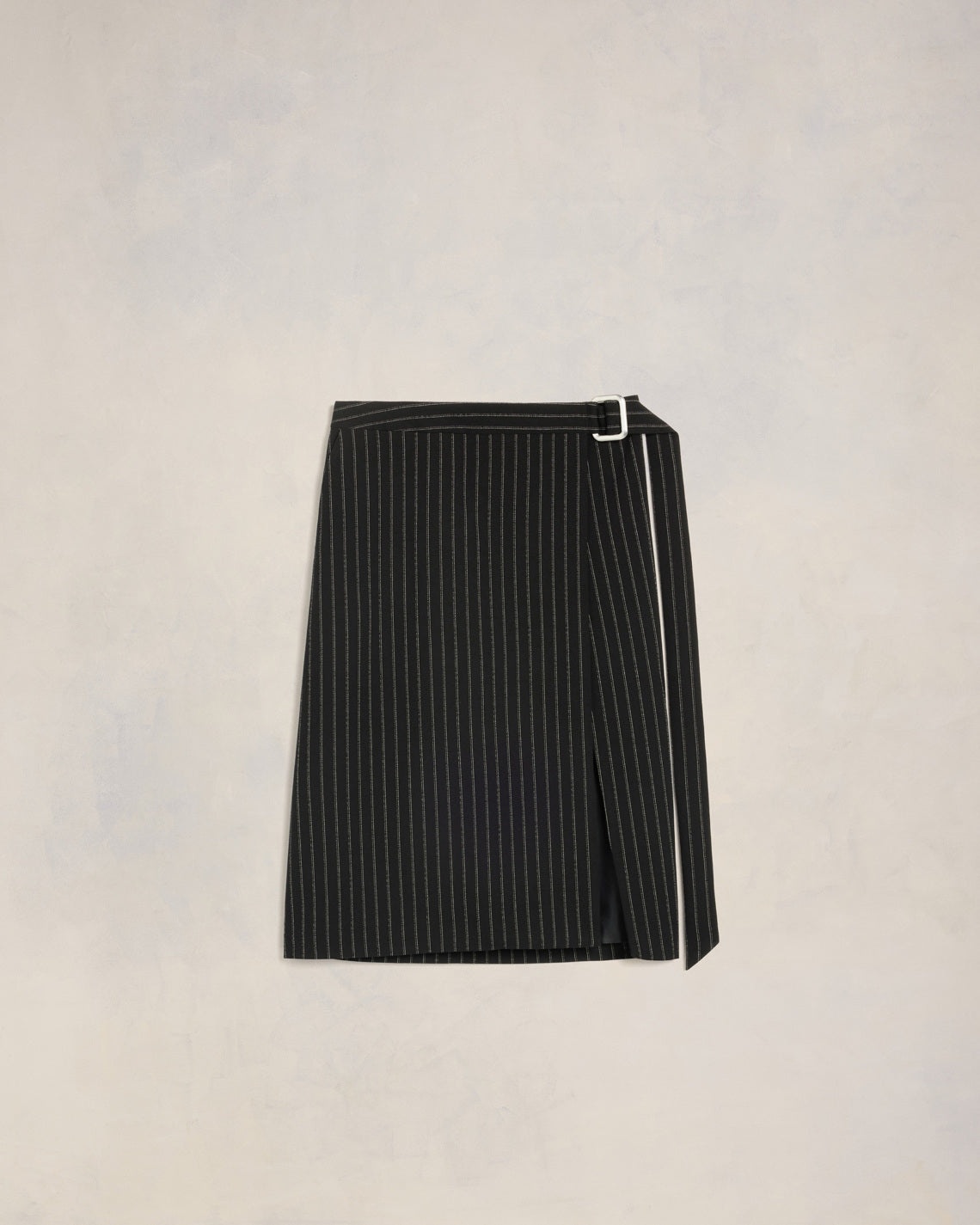 MIDI BELTED SKIRT WITH SLIT - 1
