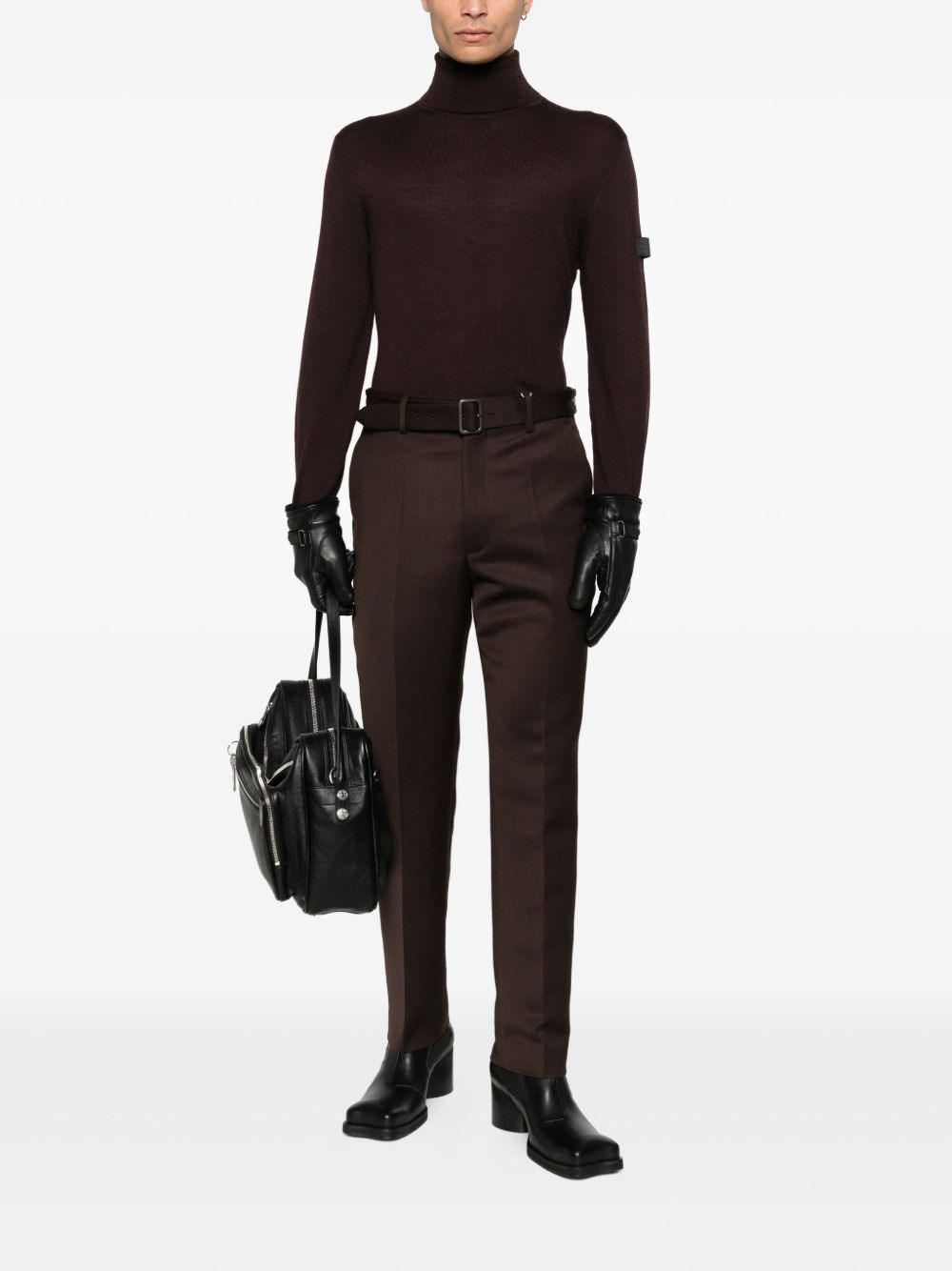 roll-neck panelled sweater - 2