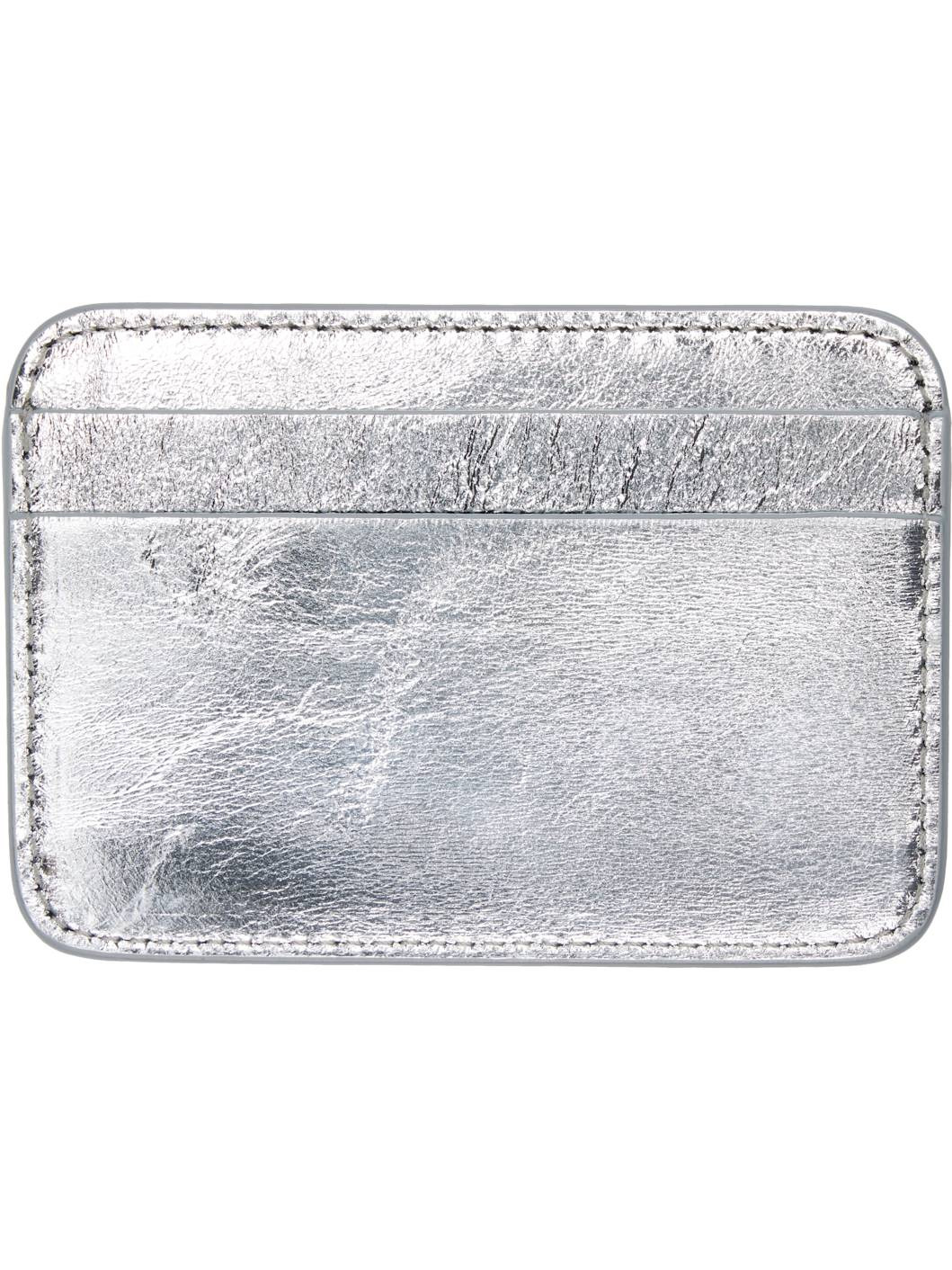 Silver Embossed-Logo Card Holder - 2