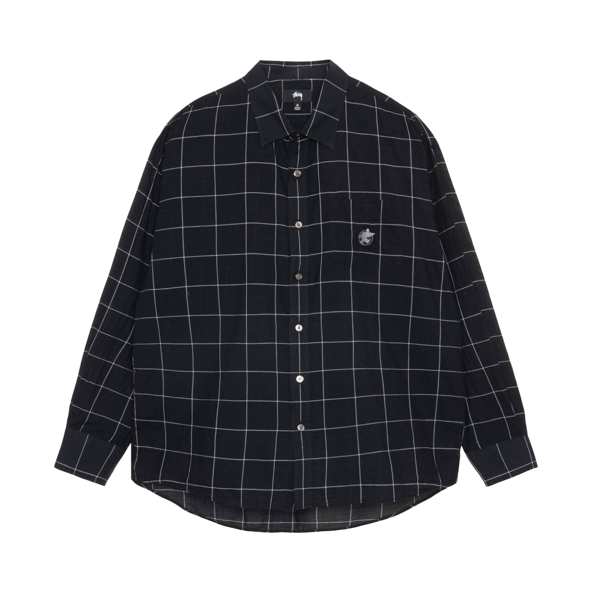 Stussy Light Weight Classic Shirt 'Black Windowpane' - 1