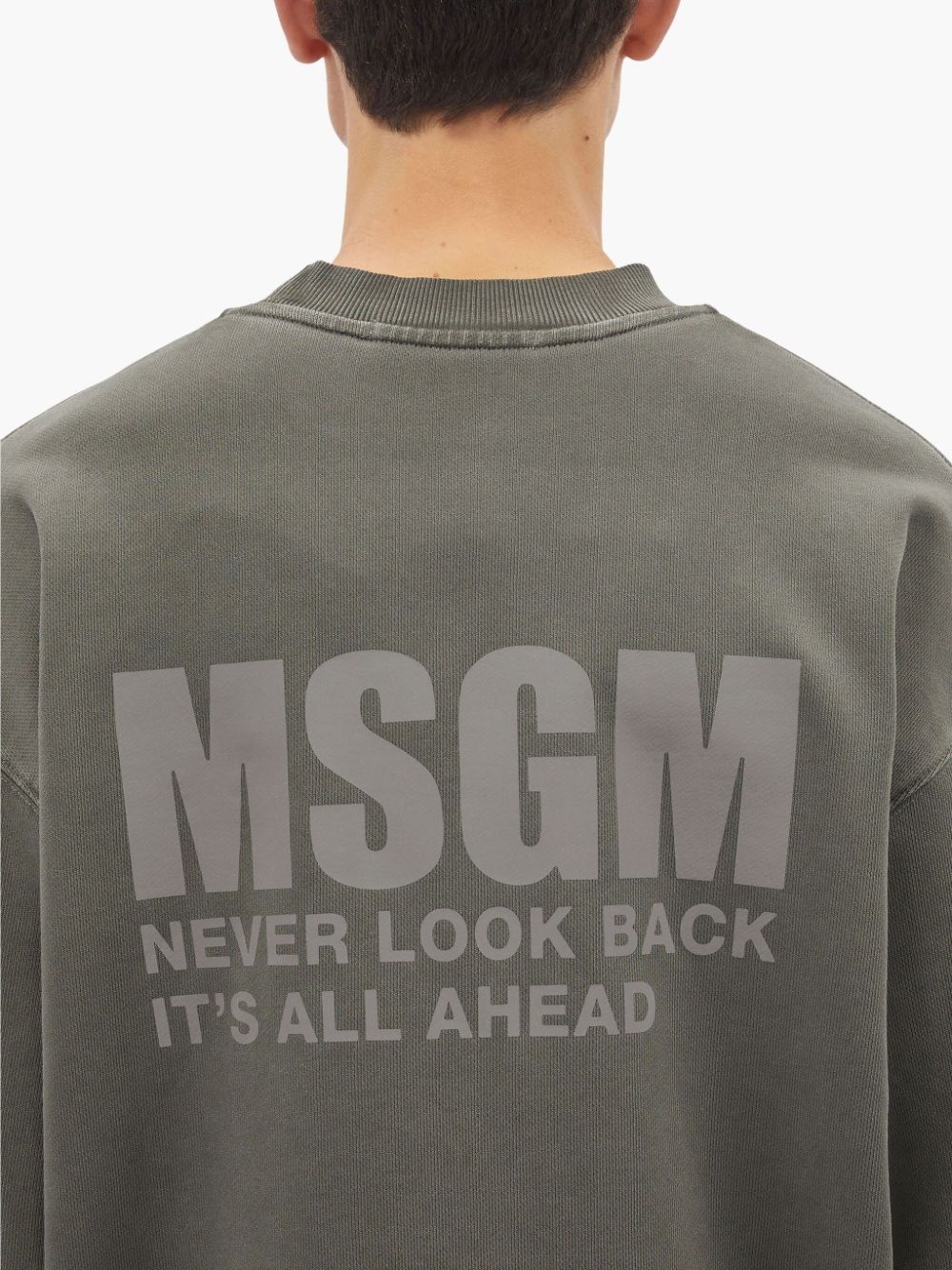 logo-print cotton sweatshirt - 5