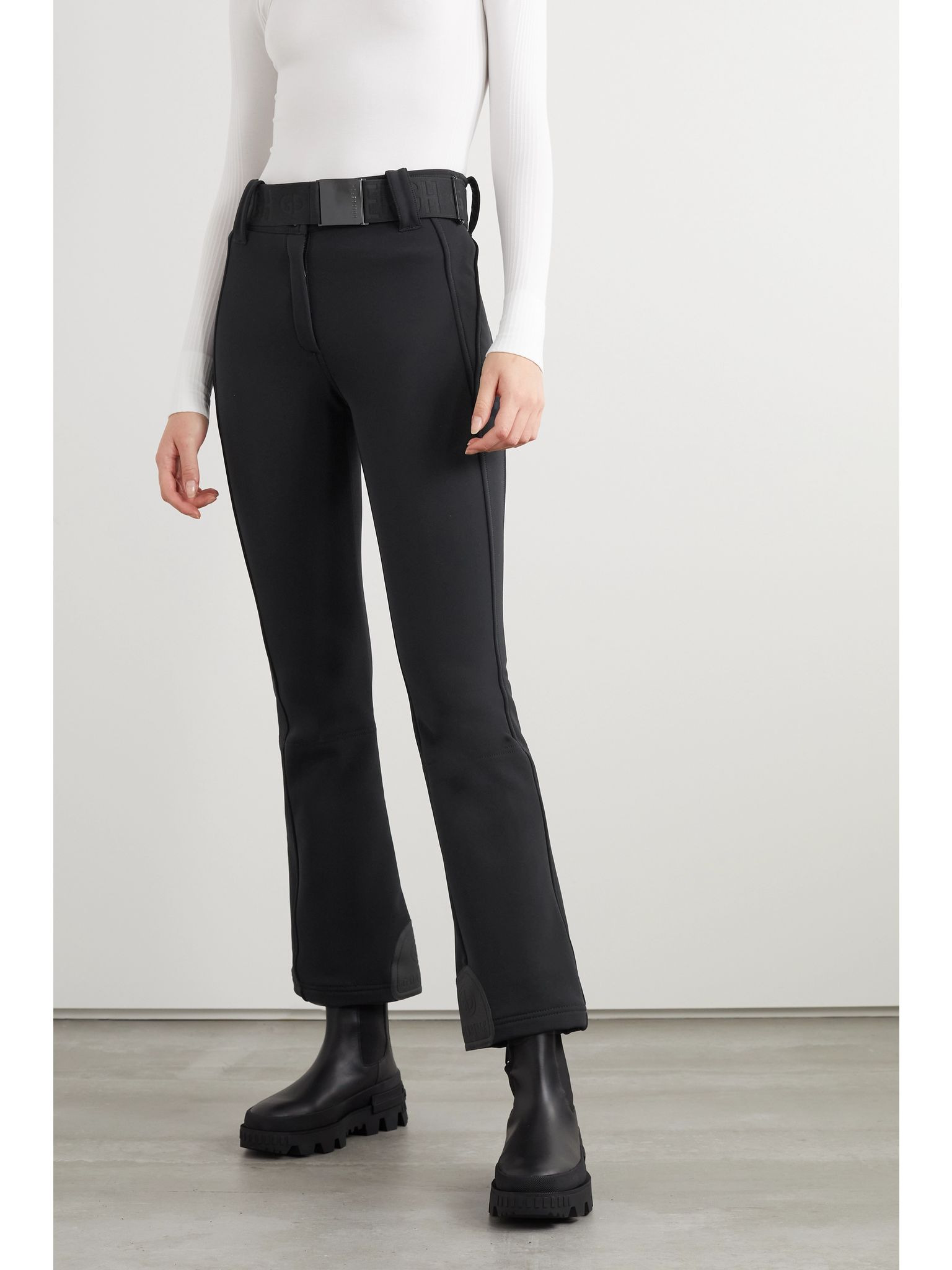 Pippa belted flared ski pants Black - 3