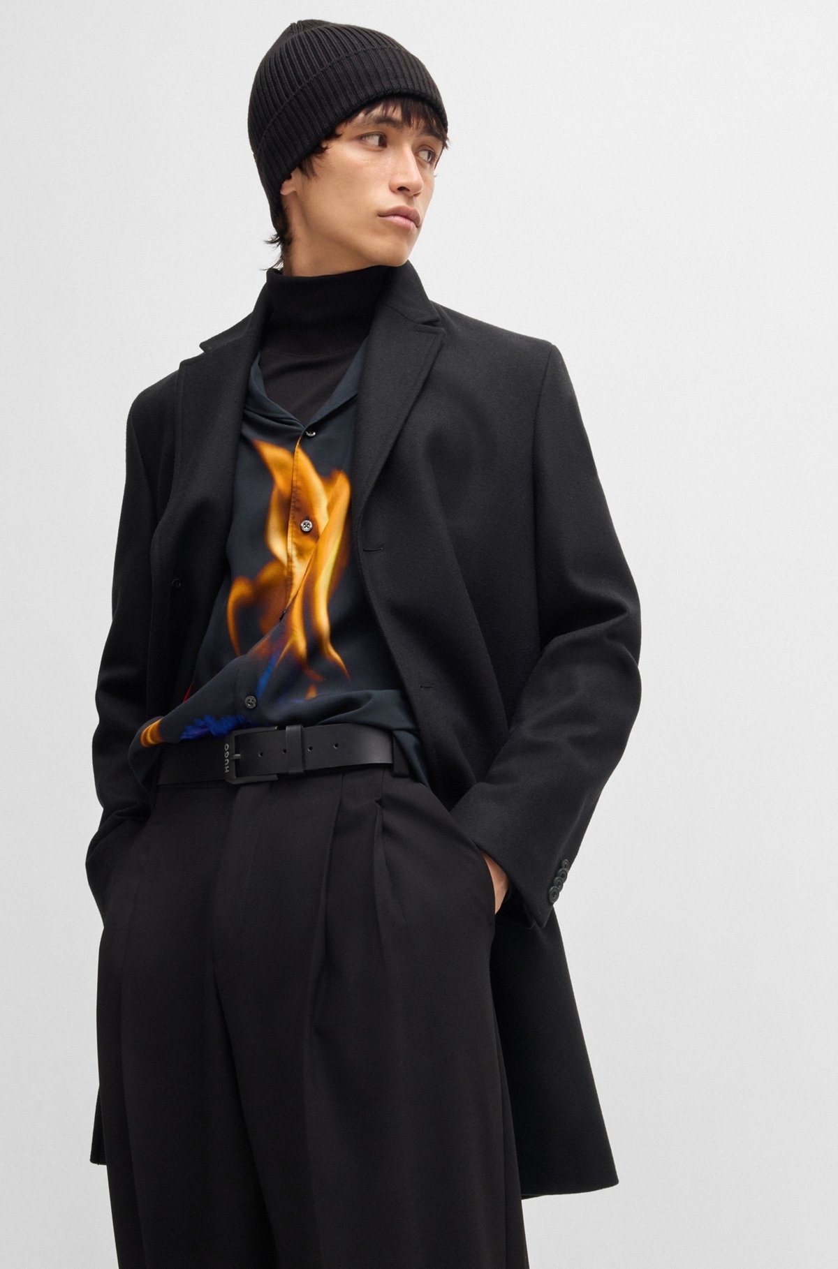 REGULAR-FIT COAT IN WOOL - 6