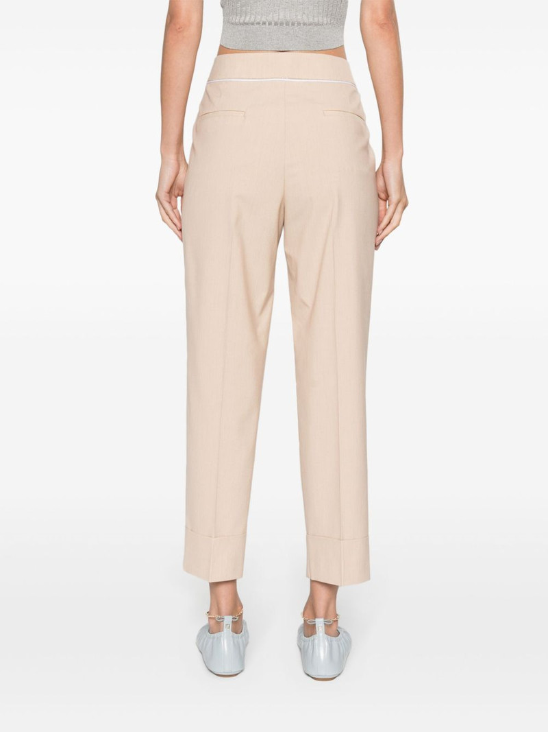 chain-detail tapered-leg trousers 4