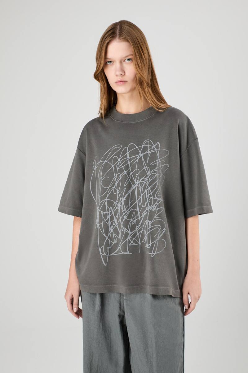 CAMPERLAB Faded Black Mineral Dye Boxy T-Shirt outlook