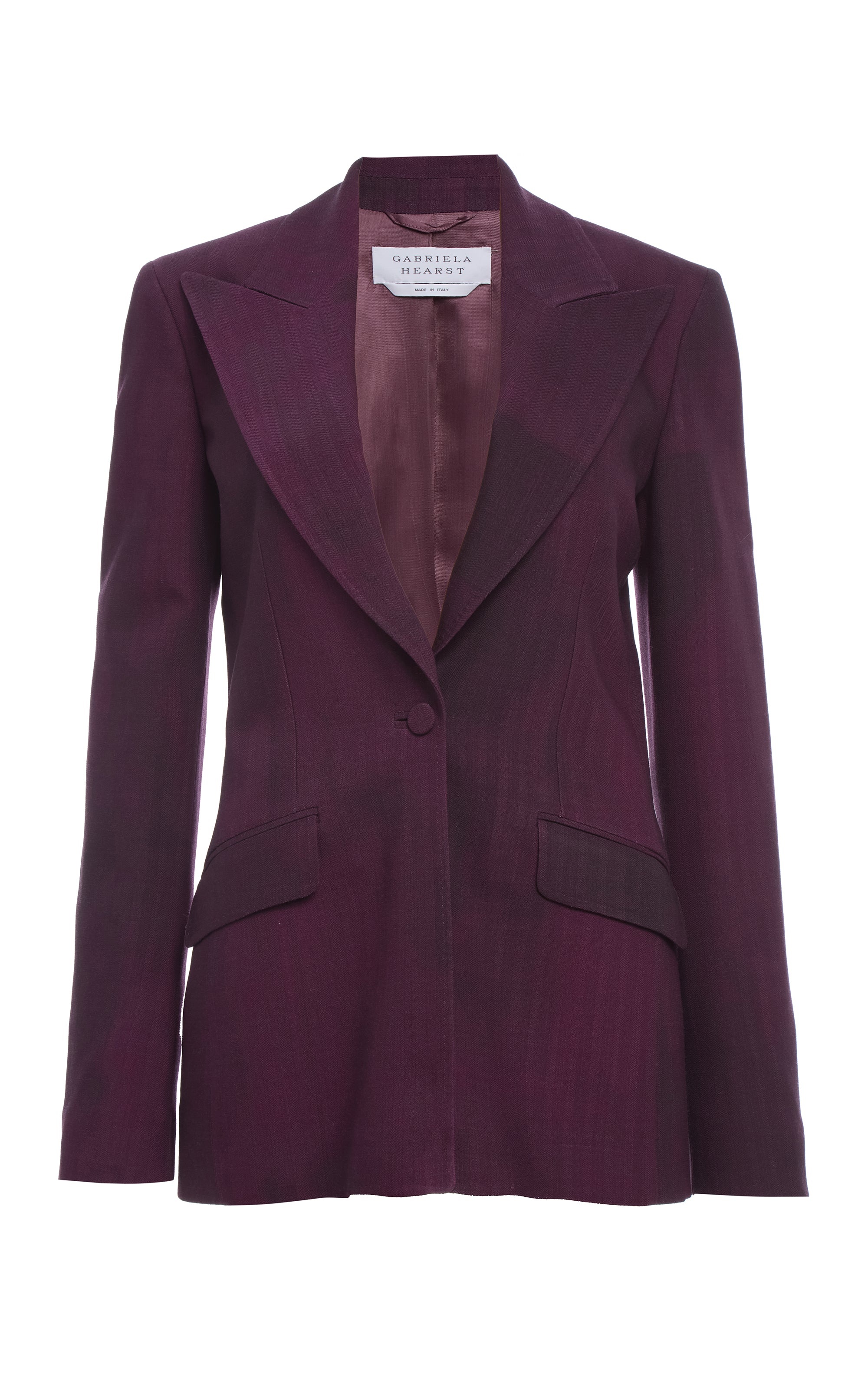 Leiva Blazer in Bordeaux Virgin Wool - 1