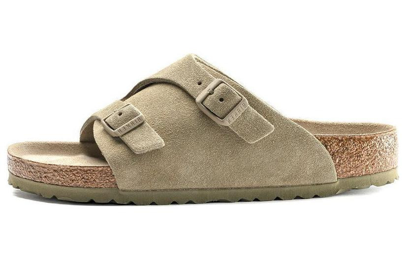 Birkenstock Zurich Soft Footbed Suede Sandals'Faded Khaki' 1019197 - 2