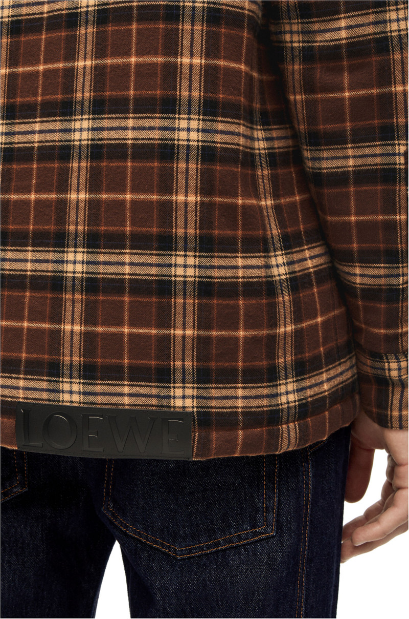 Puffer check overshirt in cotton 5