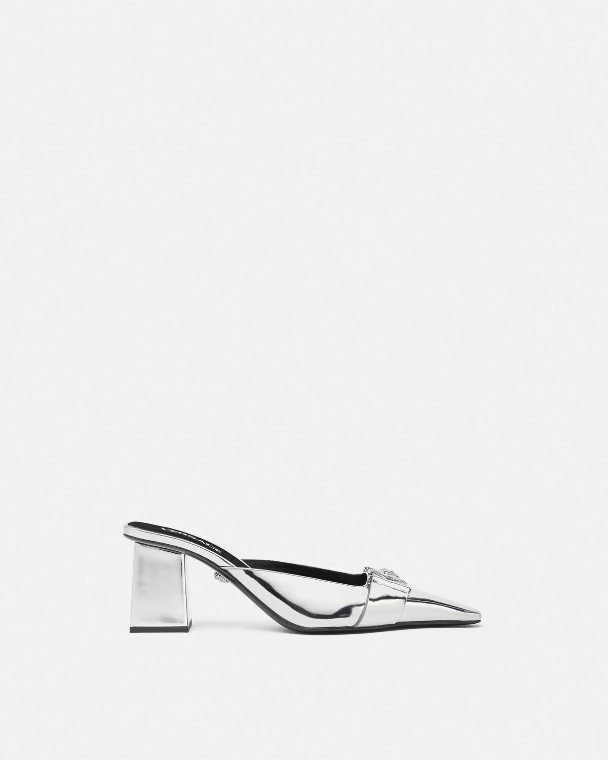 Medusa Buckle Metallic Mule Pumps 70 mm - 1