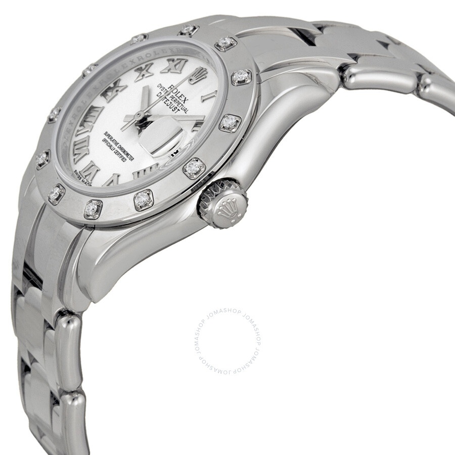 Rolex Lady-Datejust Pearlmaster White Dial 18K White Gold Automatic Ladies Watch 80319WRPM - 2