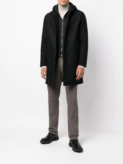 Herno mid-length zip-up coat outlook