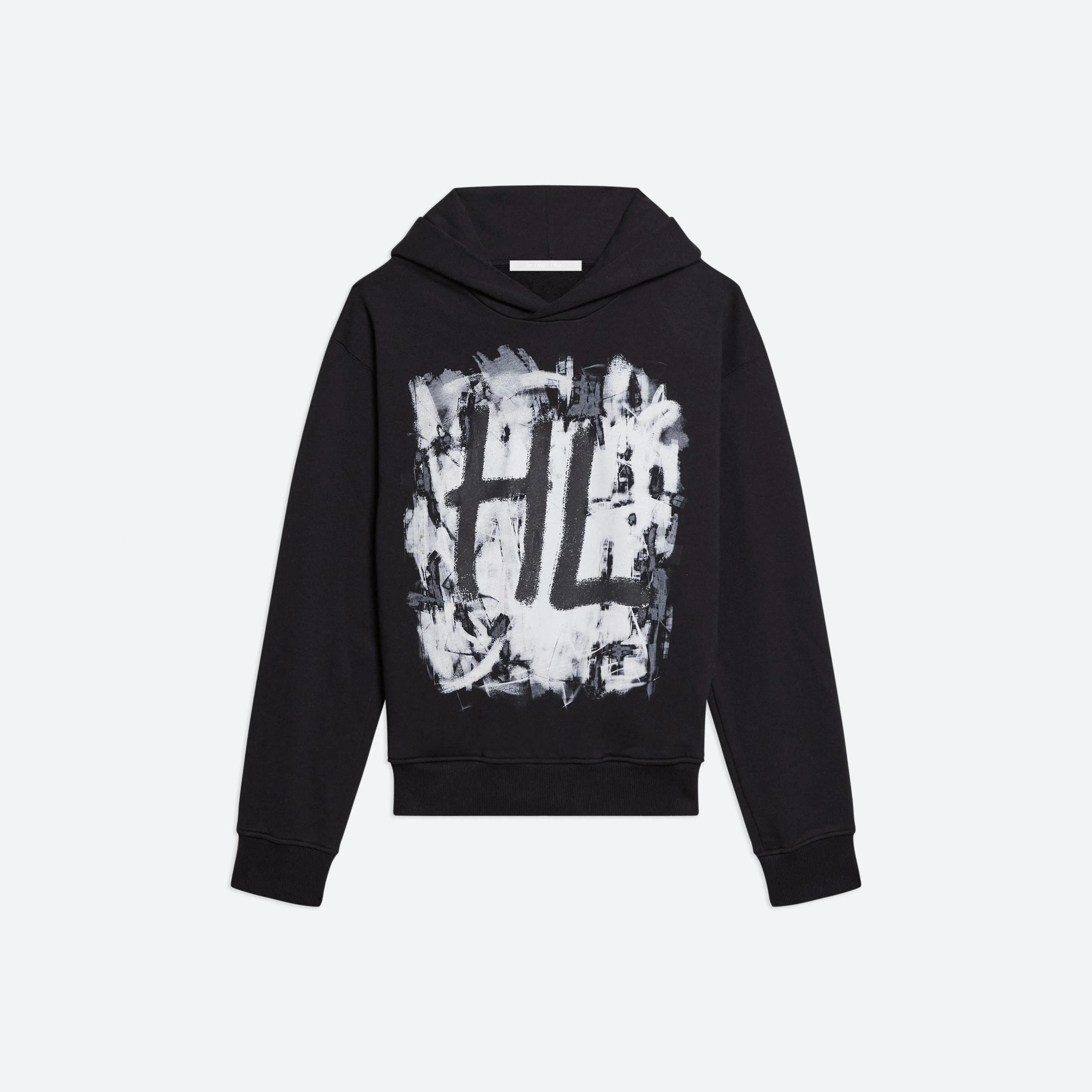 BLACK SCRIBBLE HOODIE - 1