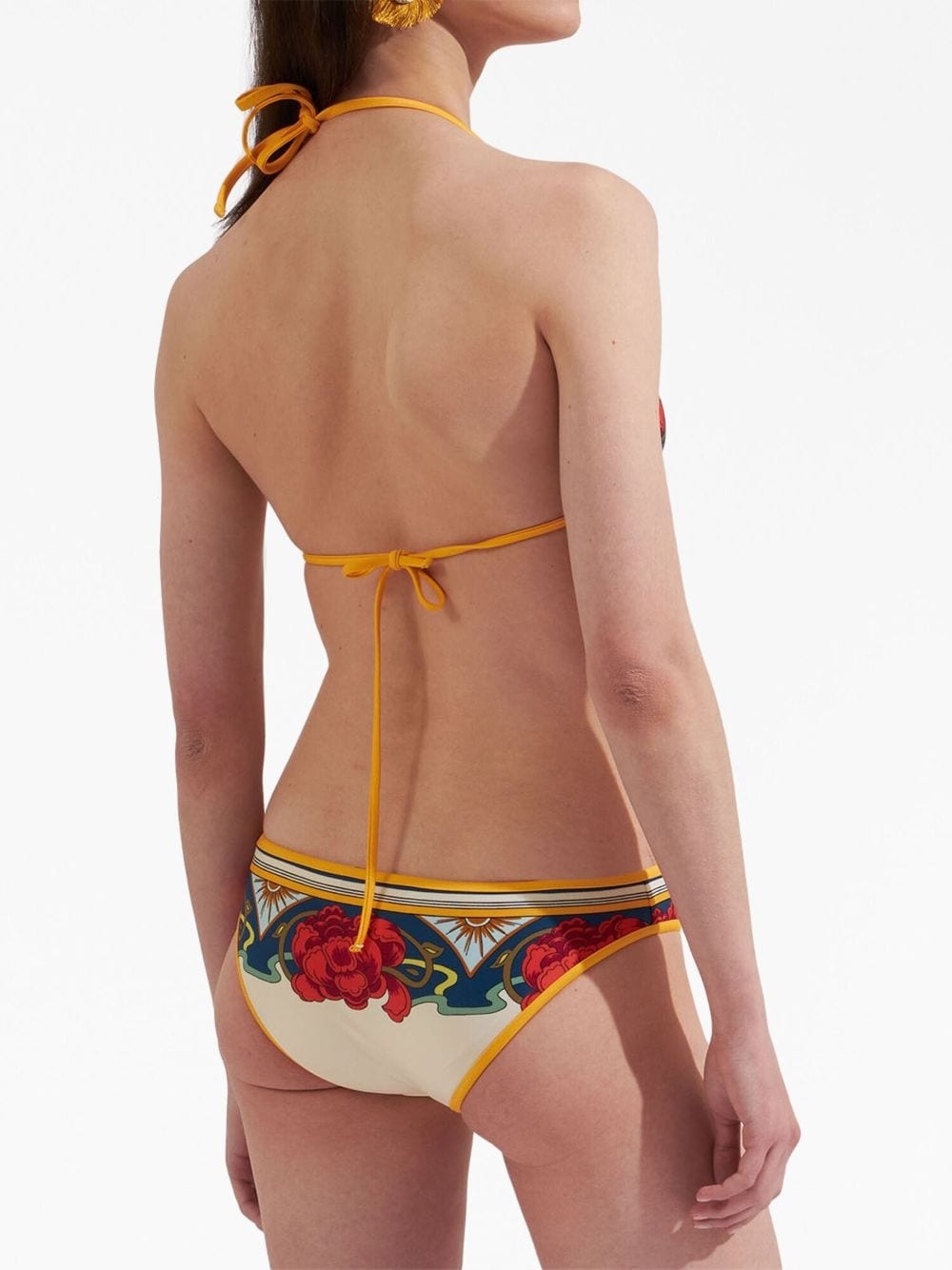 tropical-print bikini top - 3