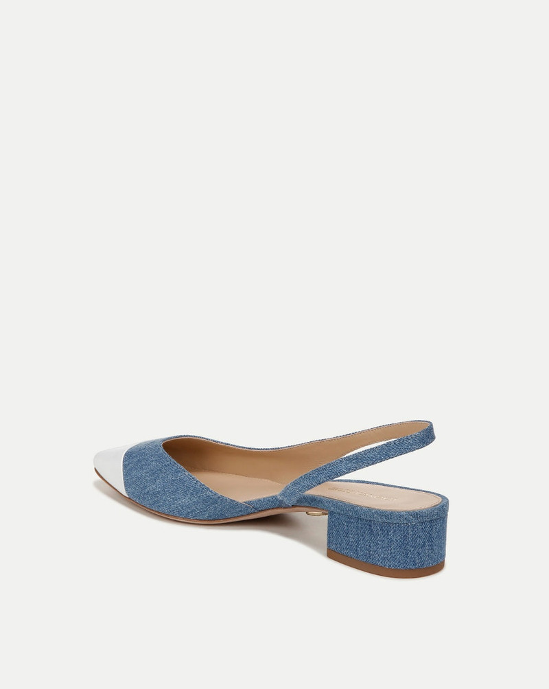 VERONICA BEARD CECILE DENIM CAP-TOE SLINGBACK outlook