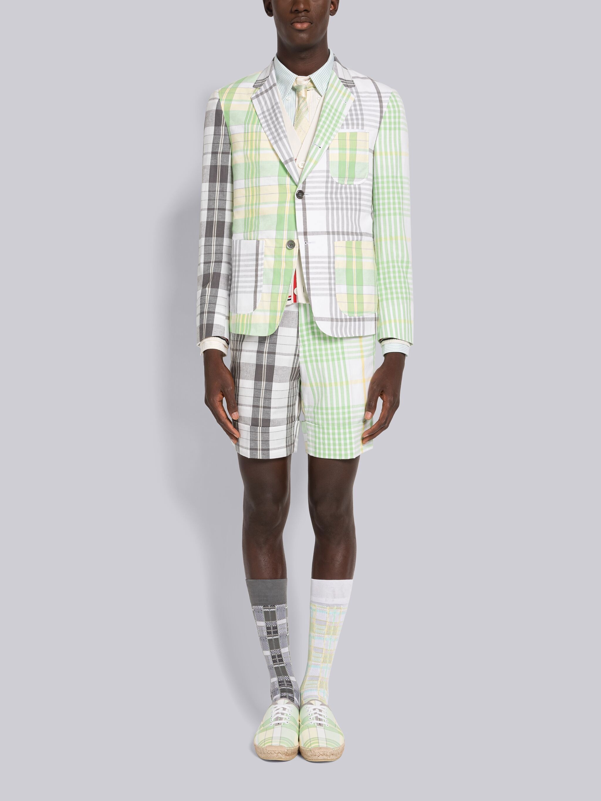 Fun-Mix Madras Check Beltloop Sack Short - 4