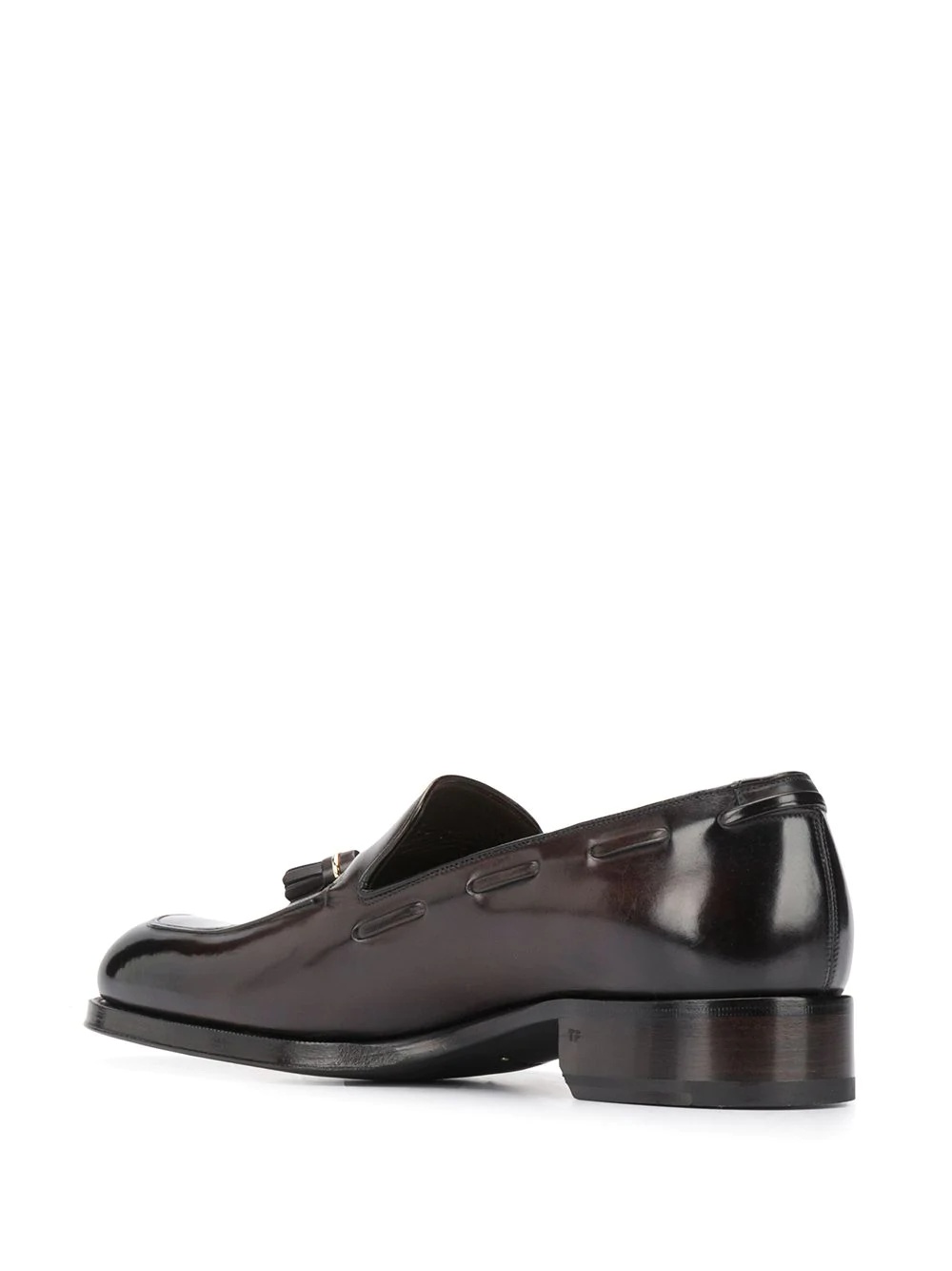 tassel detailed leather loafers - 3