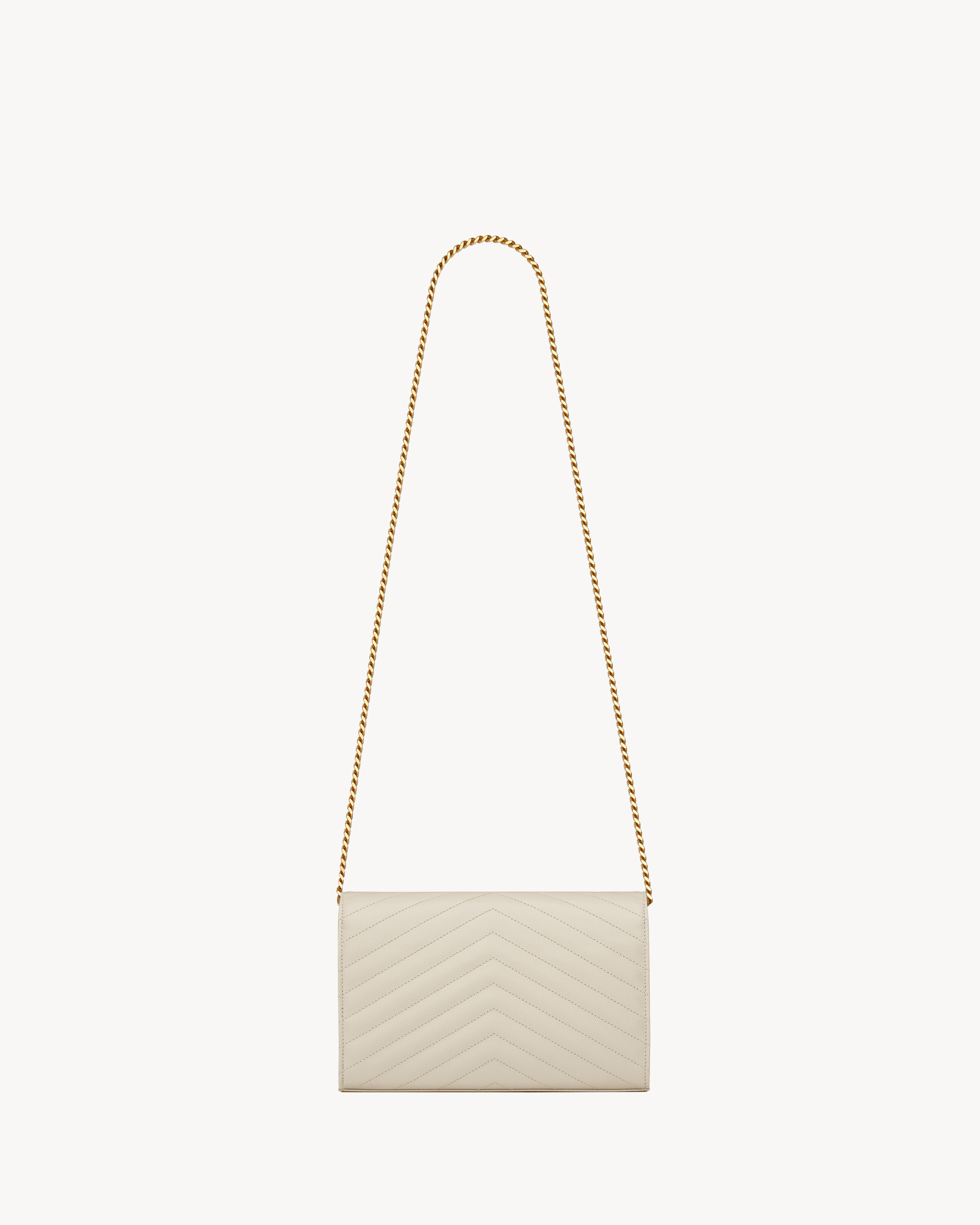 CLASSIC CASSANDRE CHAIN WALLET IN GRAIN DE POUDRE LEATHER - 3