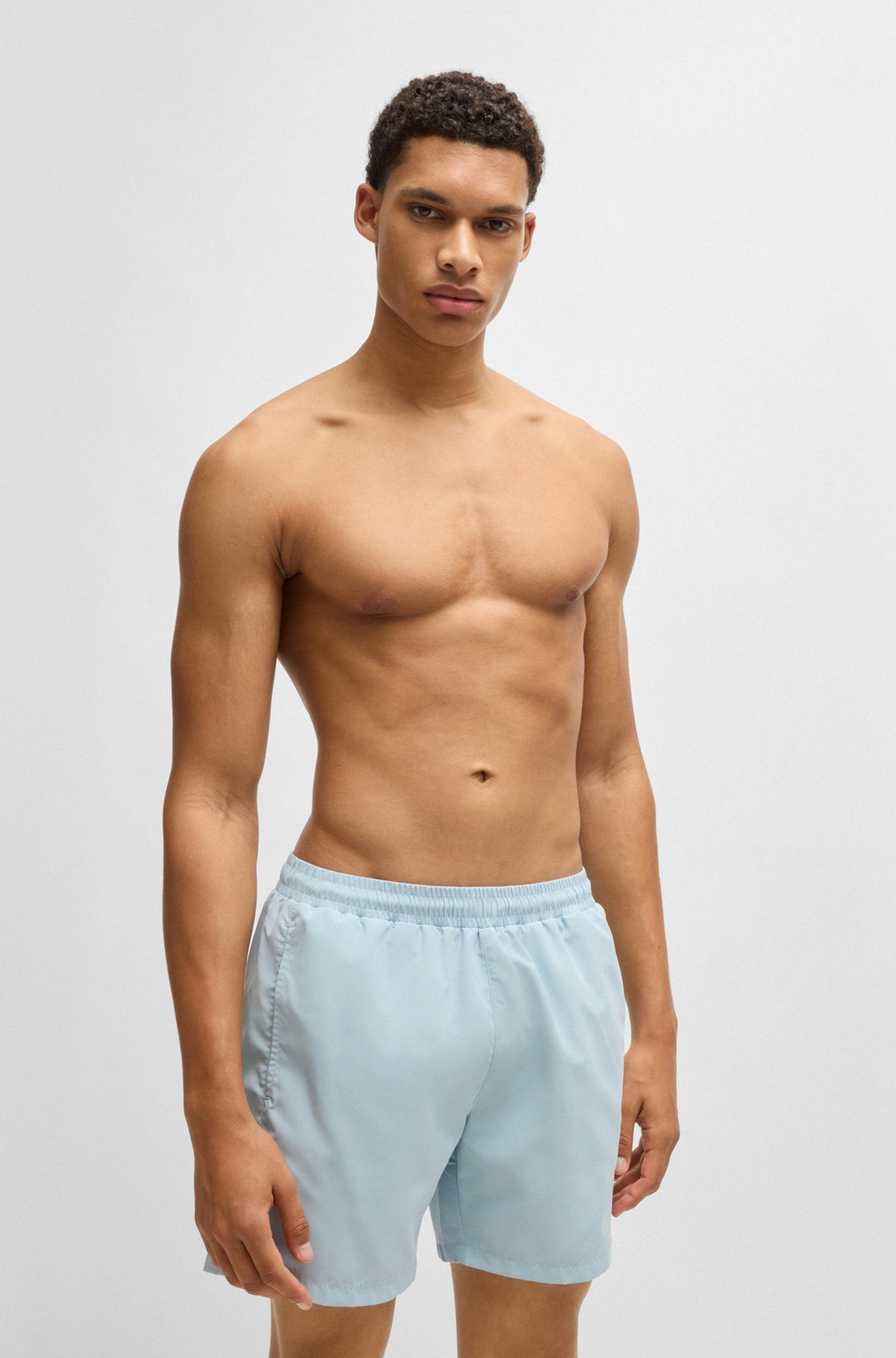 FULLY LINED SWIM SHORTS WITH LOGO PRINT - 2