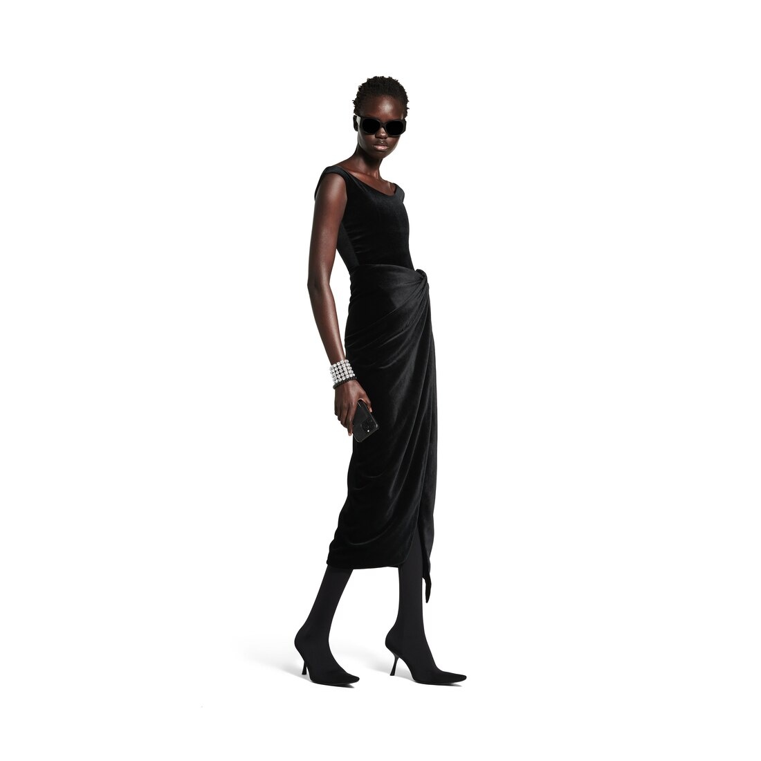 Women's Wrap Skirt in Black - 2