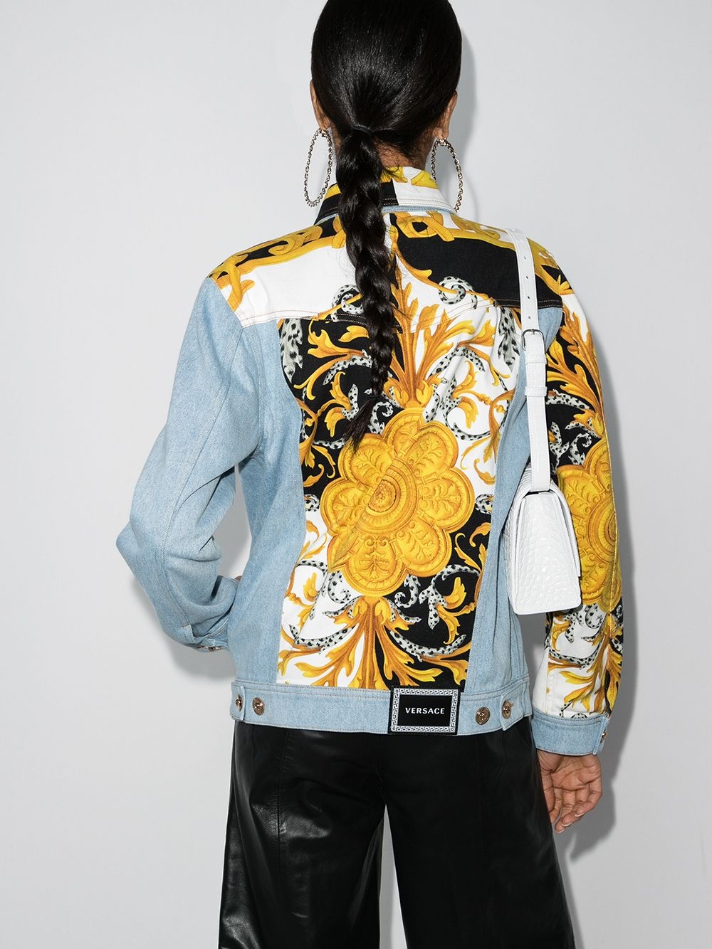 Baroque patchwork denim jacket - 3