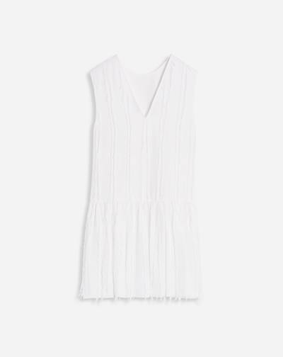 Lanvin SLEEVLESS ROUND NECK DRESS WITH RUFFLES outlook