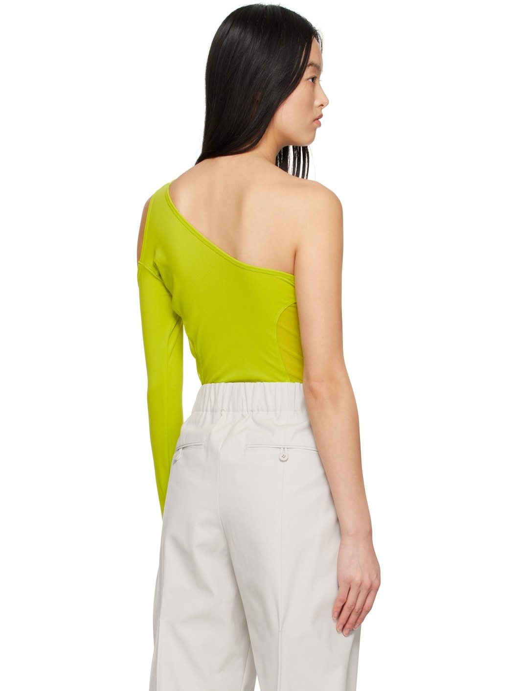 Yellow Figure Mesh Long Sleeve T-Shirt - 3