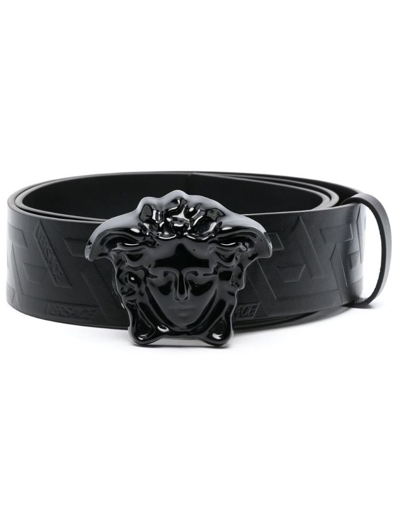 Medusa logo leather belt - 1