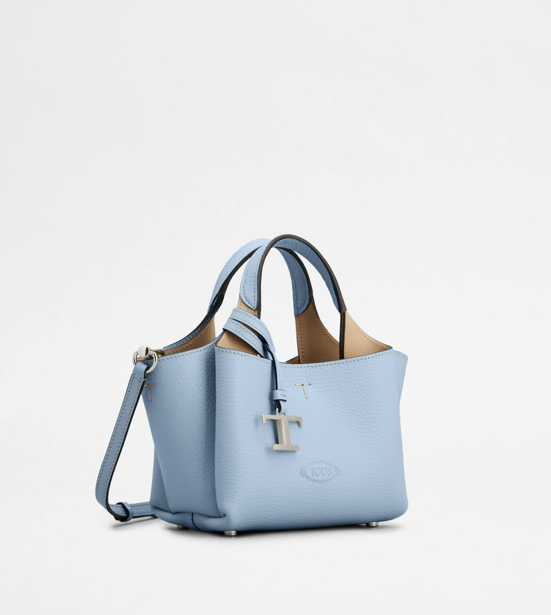 Tod's BAG IN LEATHER MICRO - LIGHT BLUE, BEIGE outlook