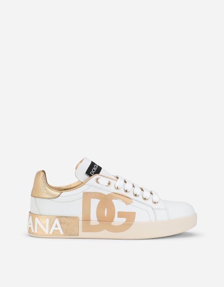 Calfskin Portofino sneakers with DG logo - 1