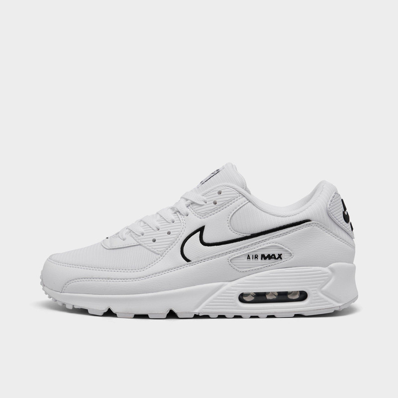 Nike Air Max 90 White Black Outlined Swoosh - 1