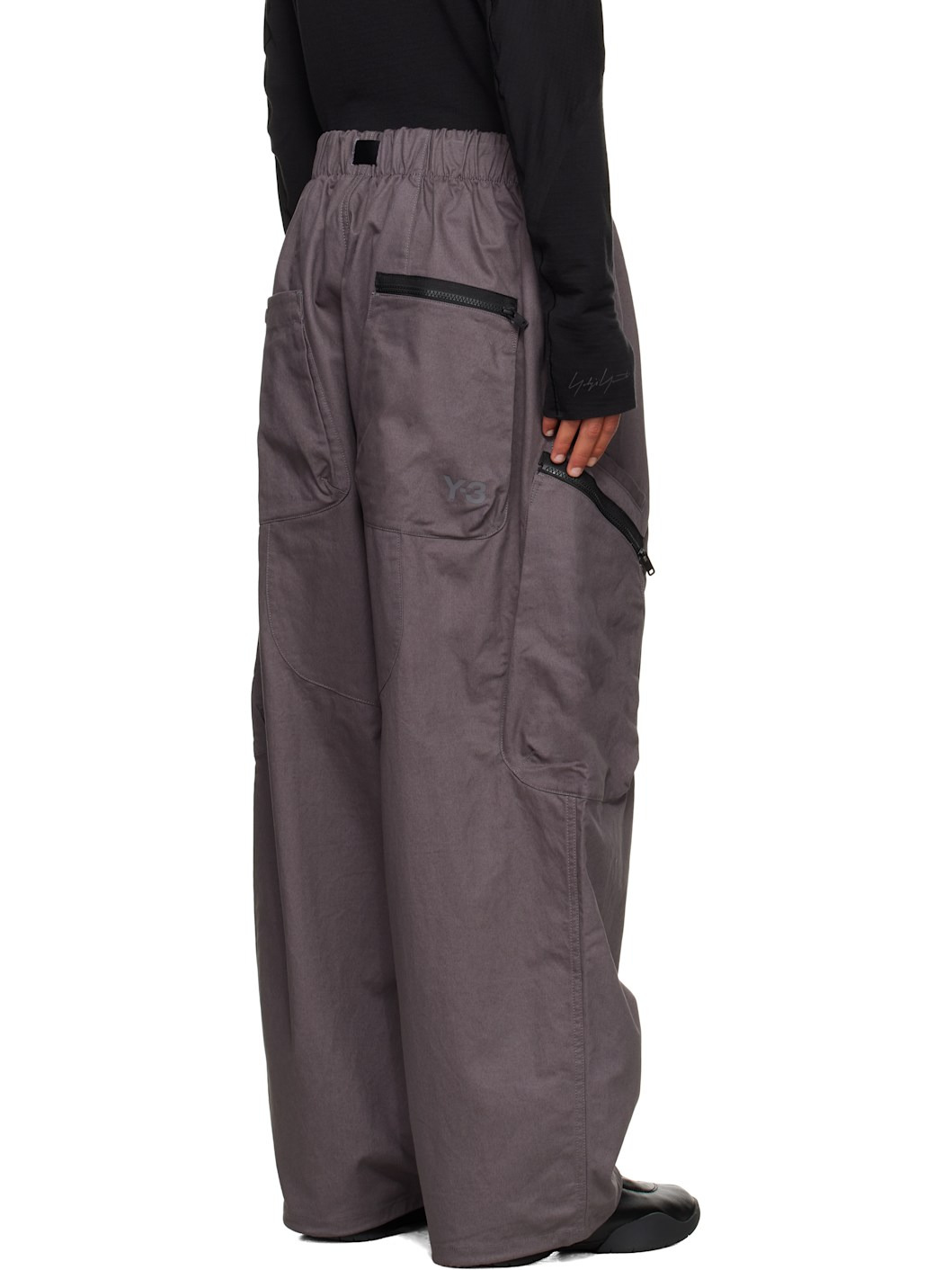 Gray Twill Cargo Pants - 3