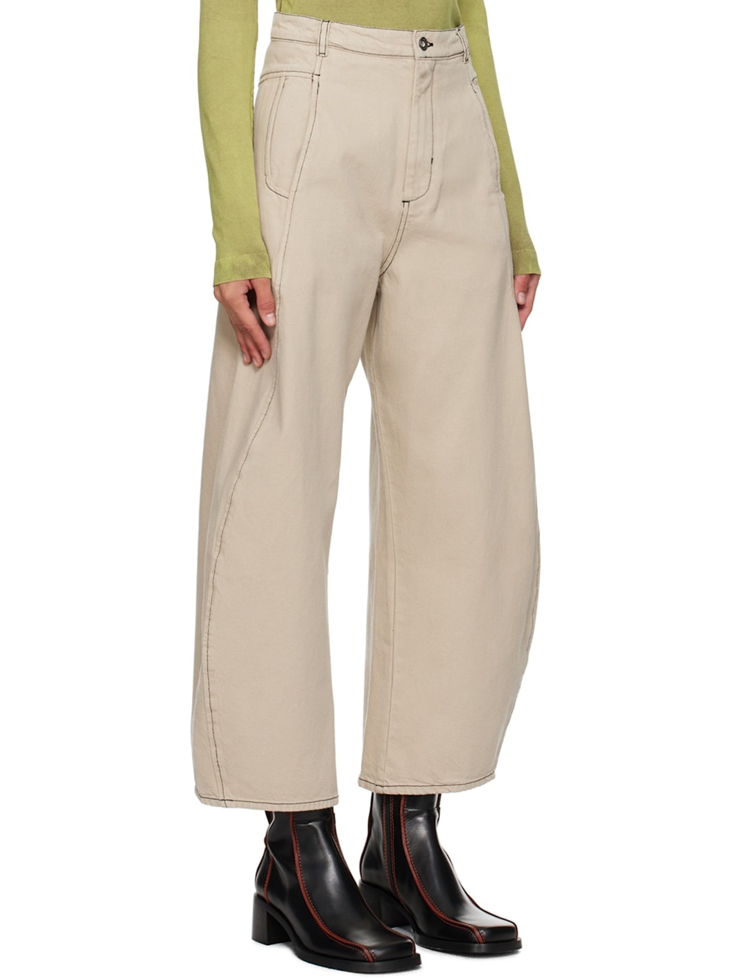 Beige Shade Jeans - 2