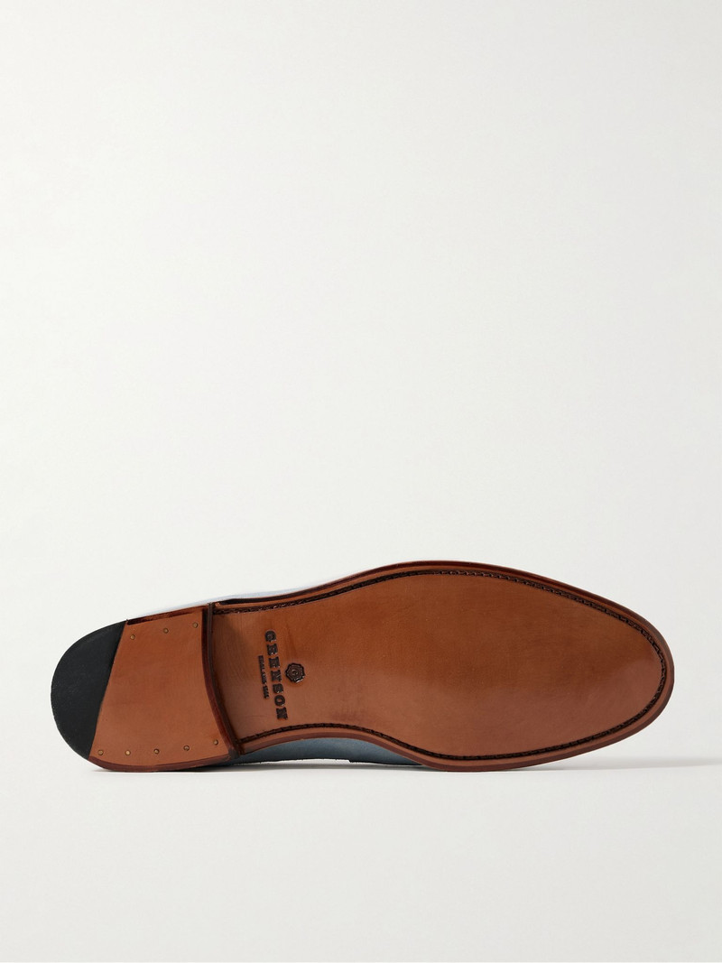 Grenson Lloyd Suede Penny Loafers Sky blue outlook
