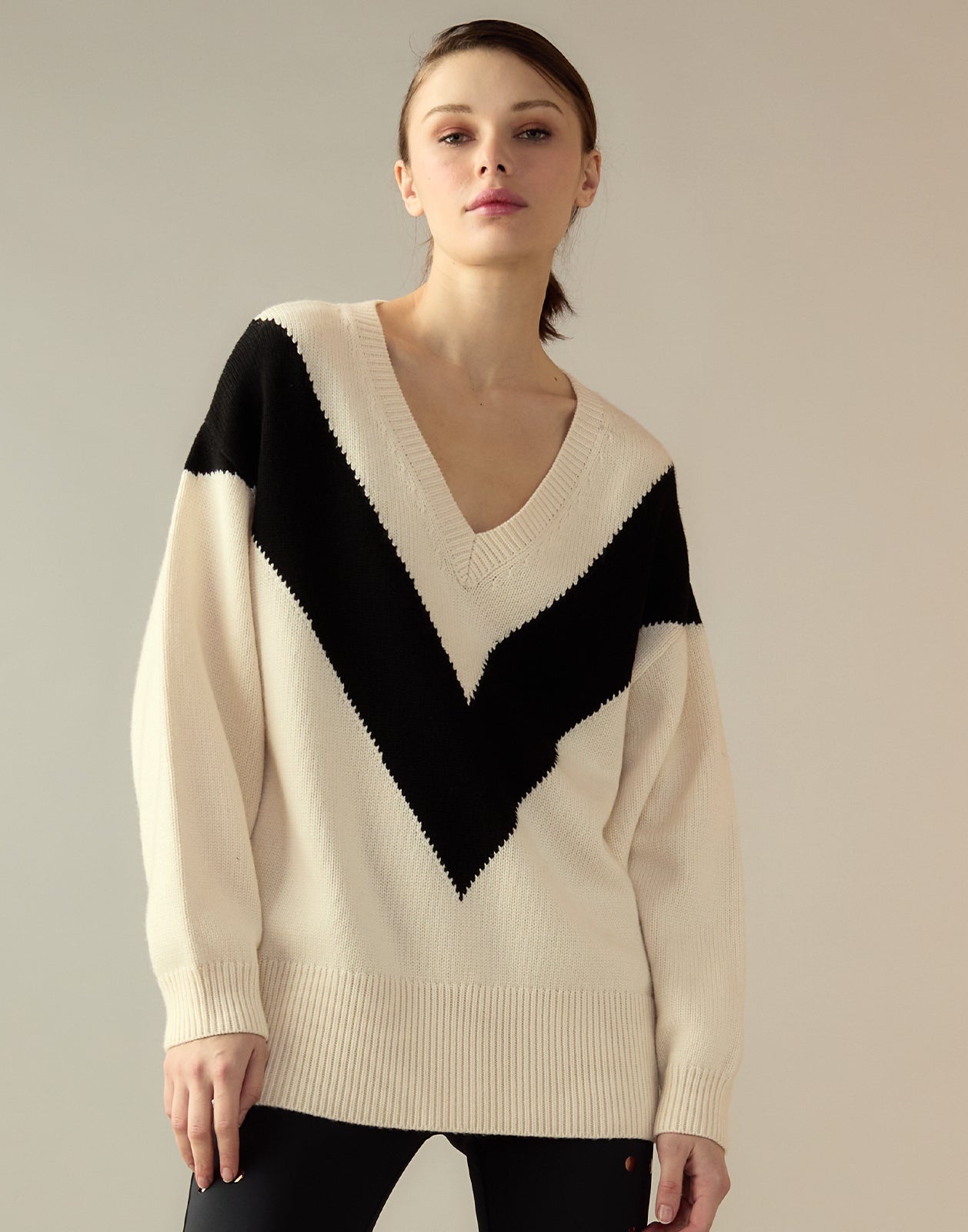 Collegiate V-Neck Sweater - 1