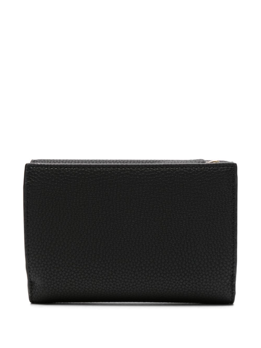 logo-plaque grained-faux leather wallet - 2