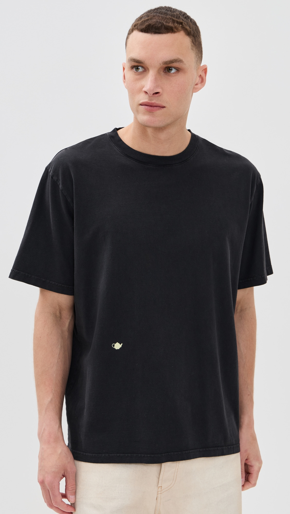 Contrast Embroidery Tee - 6