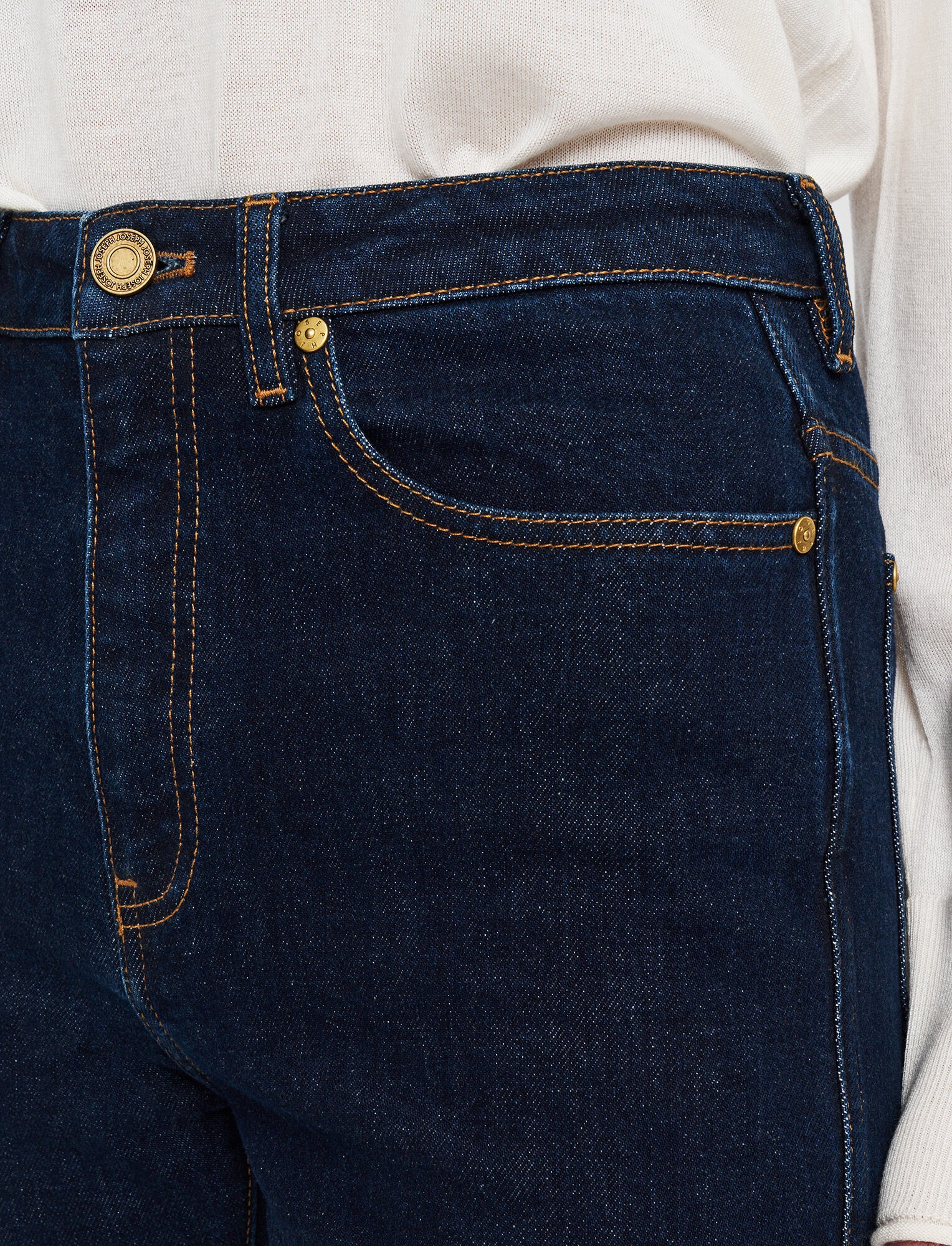 Denim Stretch Bond Trousers - 4