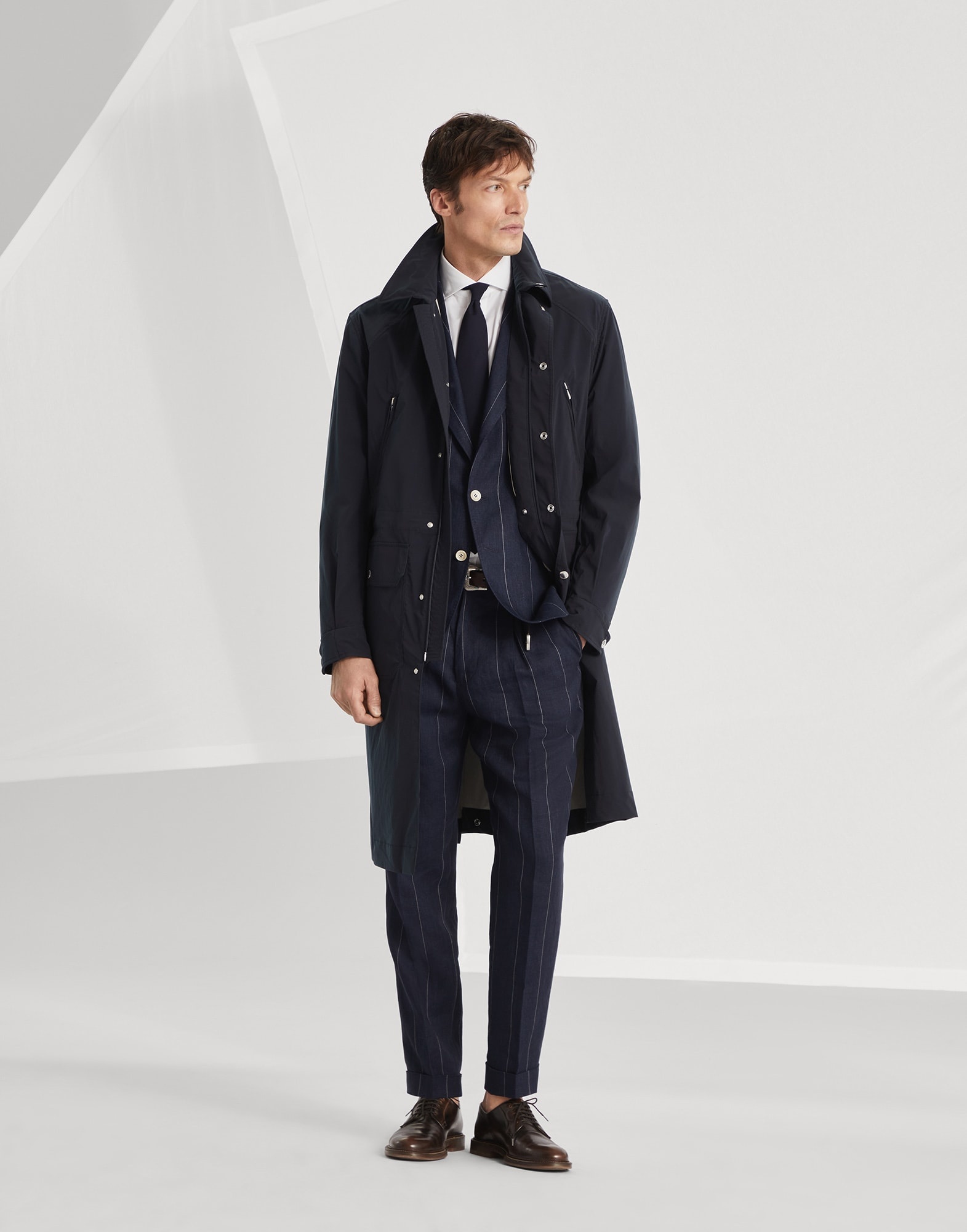 Water-resistant bonded cotton unlined convertible parka - 5
