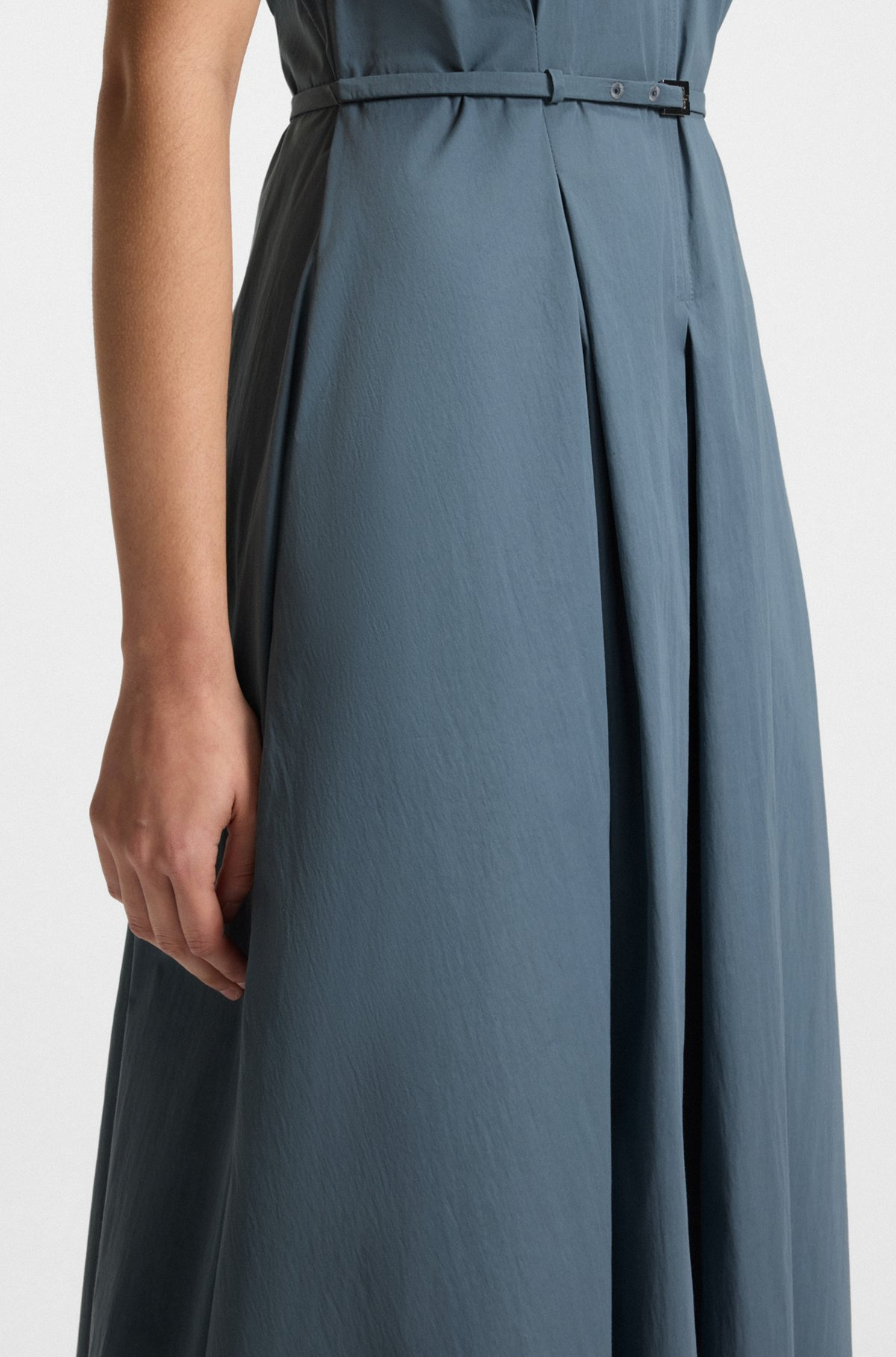 DRESS WITH BUCKLED BELT - 6