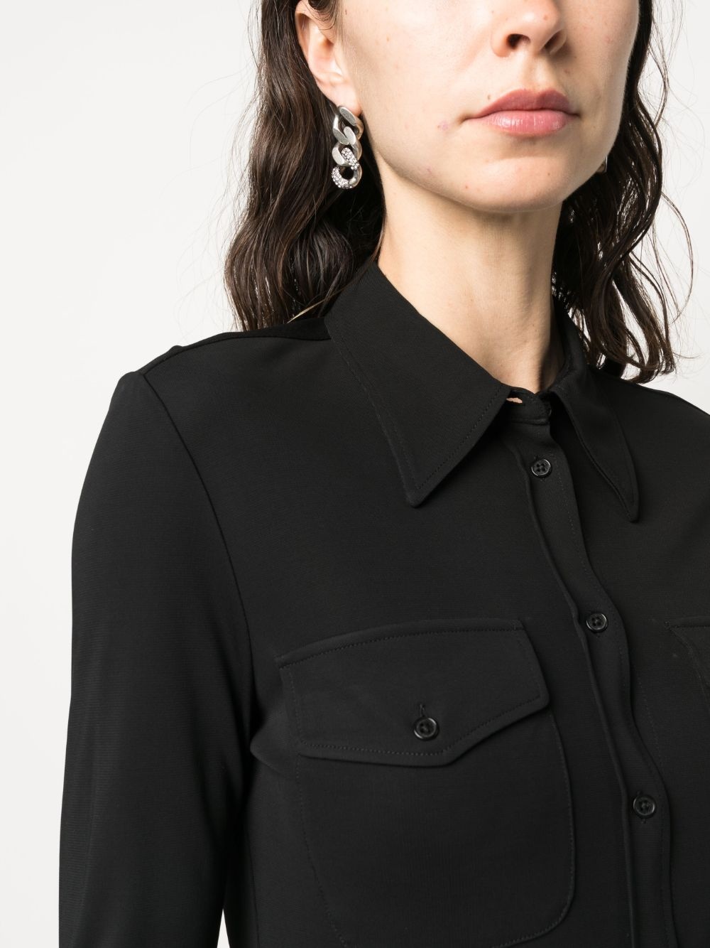 chest-pocket button-up shirt - 5