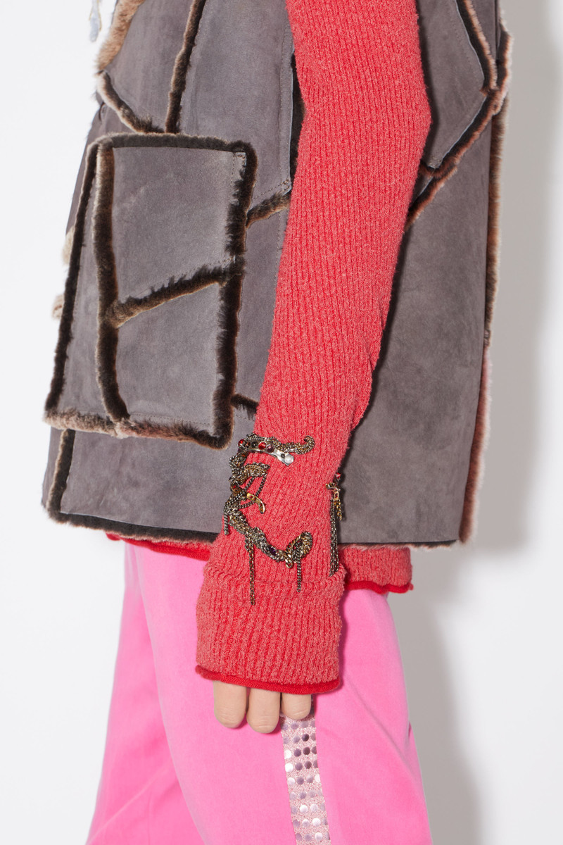 Mixed textured cuff bracelet - Antique silver/antique gold 3