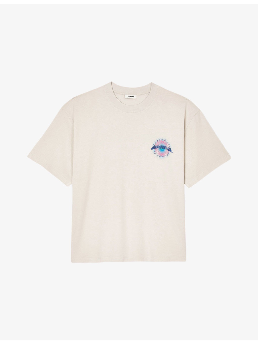 Sun Motif Printed Cotton T-Shirt - 1