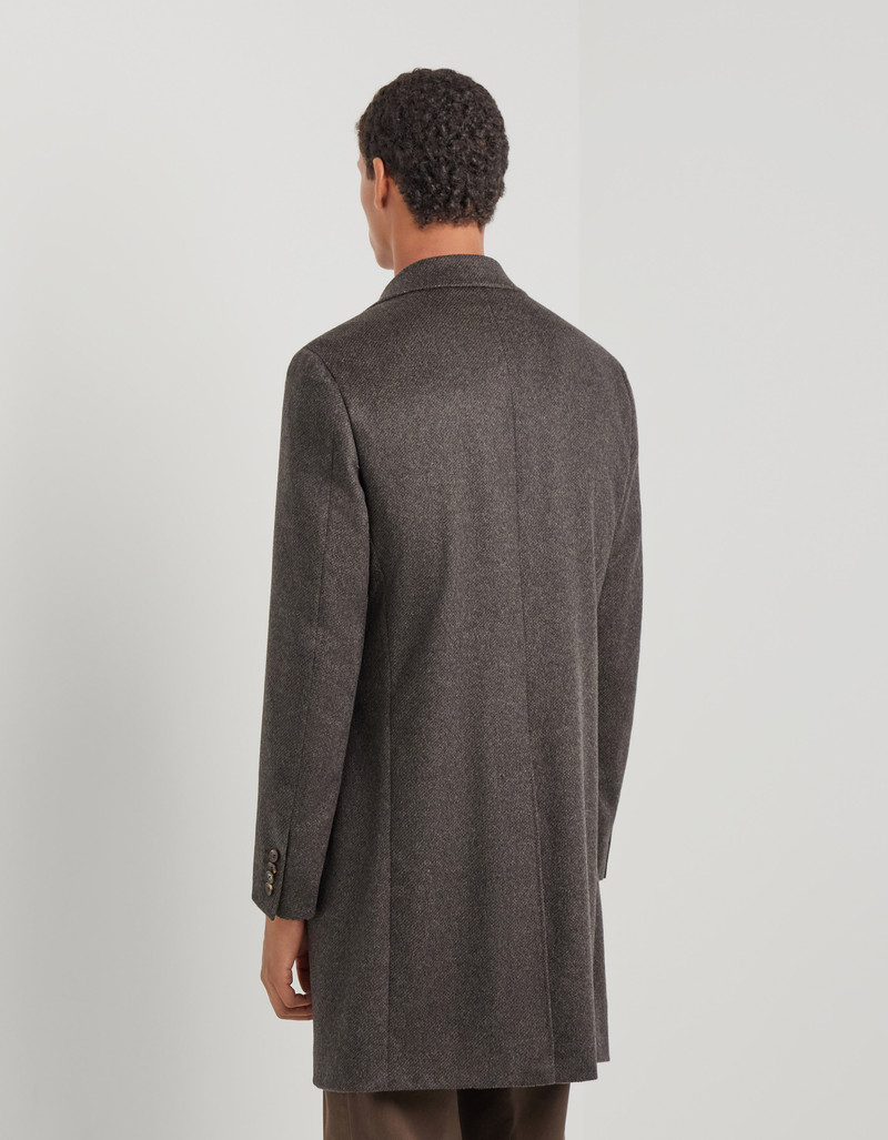 EXCLUSIVE BROWN COAT IN PURE CASHMERE 4