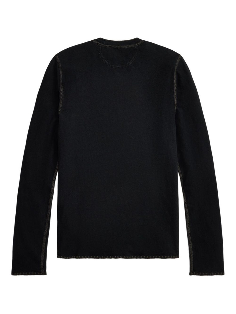 RRL by Ralph Lauren embroidered Henley T-shirt outlook