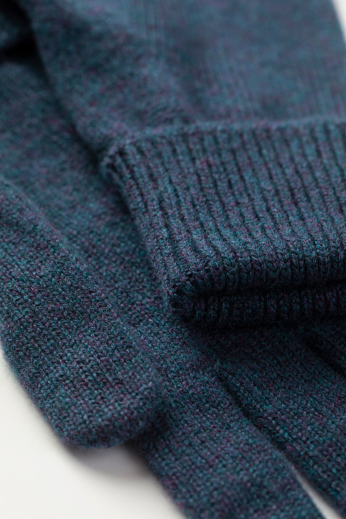 Navy Cashmere Gloves with Turnback Cuffs - 2