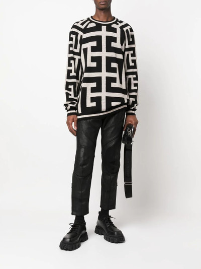 Balmain zip-detail skinny-cut trousers outlook