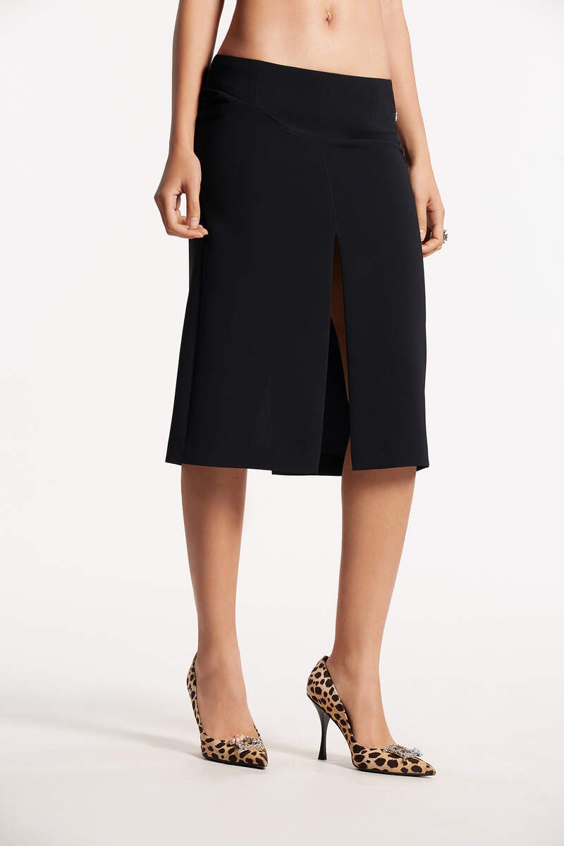 FRONT SPLIT PENCIL SKIRT - 1