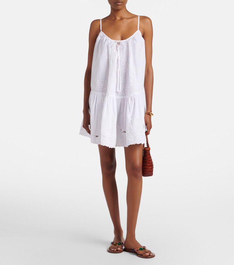 juliet dunn Embroidered cotton poplin minidress outlook