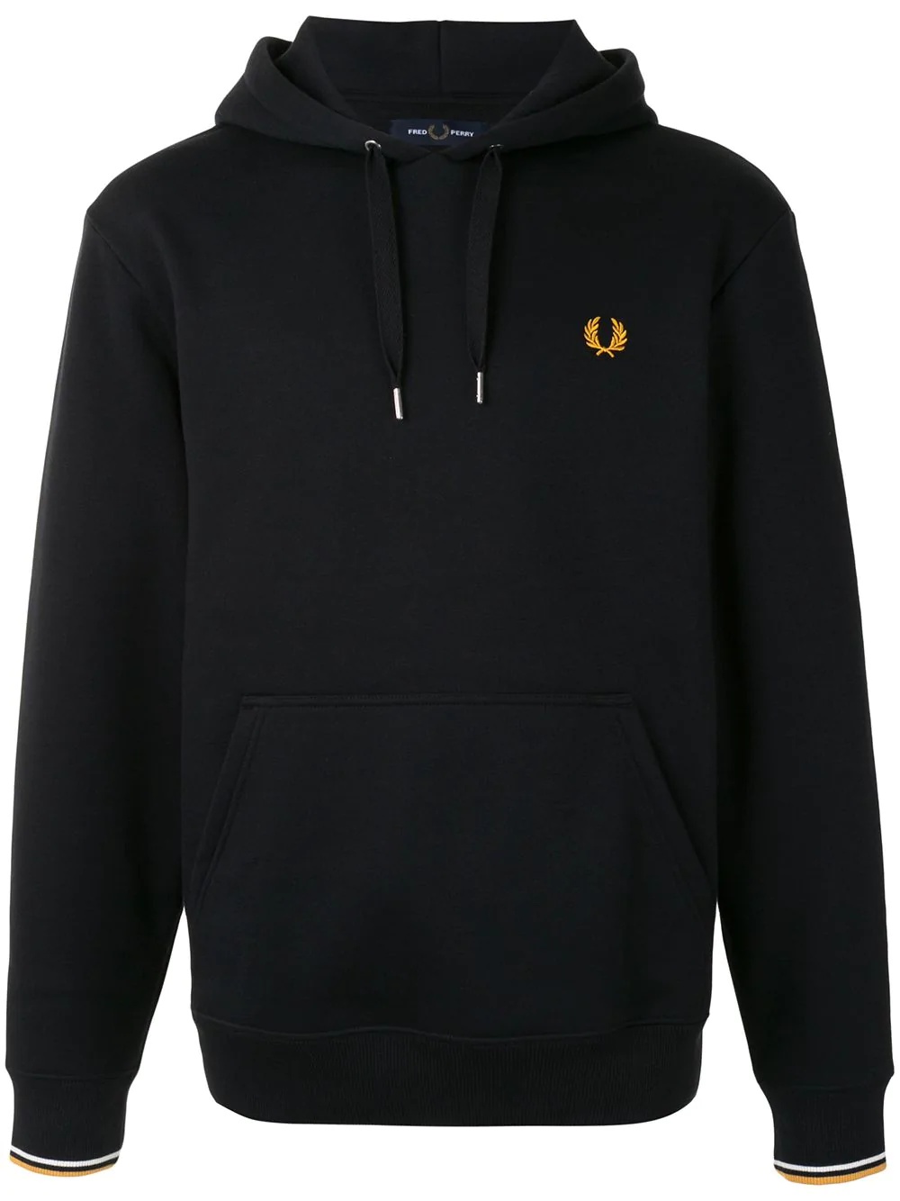 logo-embroidered hoodie - 1