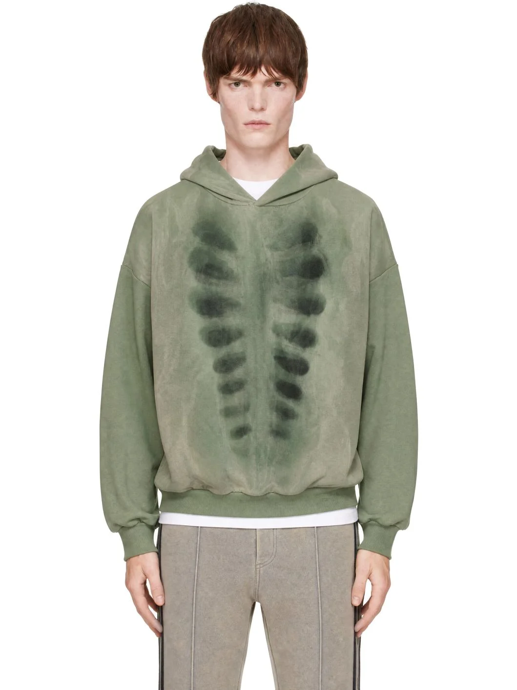 Green X-Ray Organza Hoodie - 1